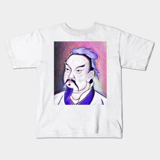 Sun Tzu Pink Portrait | Sun Tzu Artwork 7 Kids T-Shirt